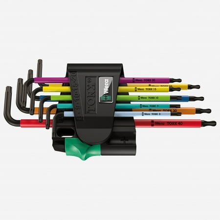 

Wera 024335 Multicolor Ball End Torx + Security Torx L-key Clip Set