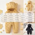 thumbnail image 4 of 18-24 Months Toddler Kids Boys Girls Onesies Snowsuits Toddler Winter Clothes Solid Romper Hooded Jumpsuit Warm Outwear Jackets Little Kids Winter Outfits, 4 of 7