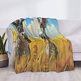 thumbnail image 3 of Yiaed Funny Countryside Donkey Print Blanket Throw Blanket Soft Cozy Flannel Blanket for Home Bed Sofa Couch Chair-50"x40", 3 of 6