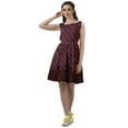 thumbnail image 2 of Moomaya Printed Lace Evening Mini Dress For Party Sleeveless Women Clothing, 2 of 6