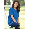thumbnail image 2 of Woman Within Plus Size Short-Sleeve Crinkle Shirt, 2 of 6
