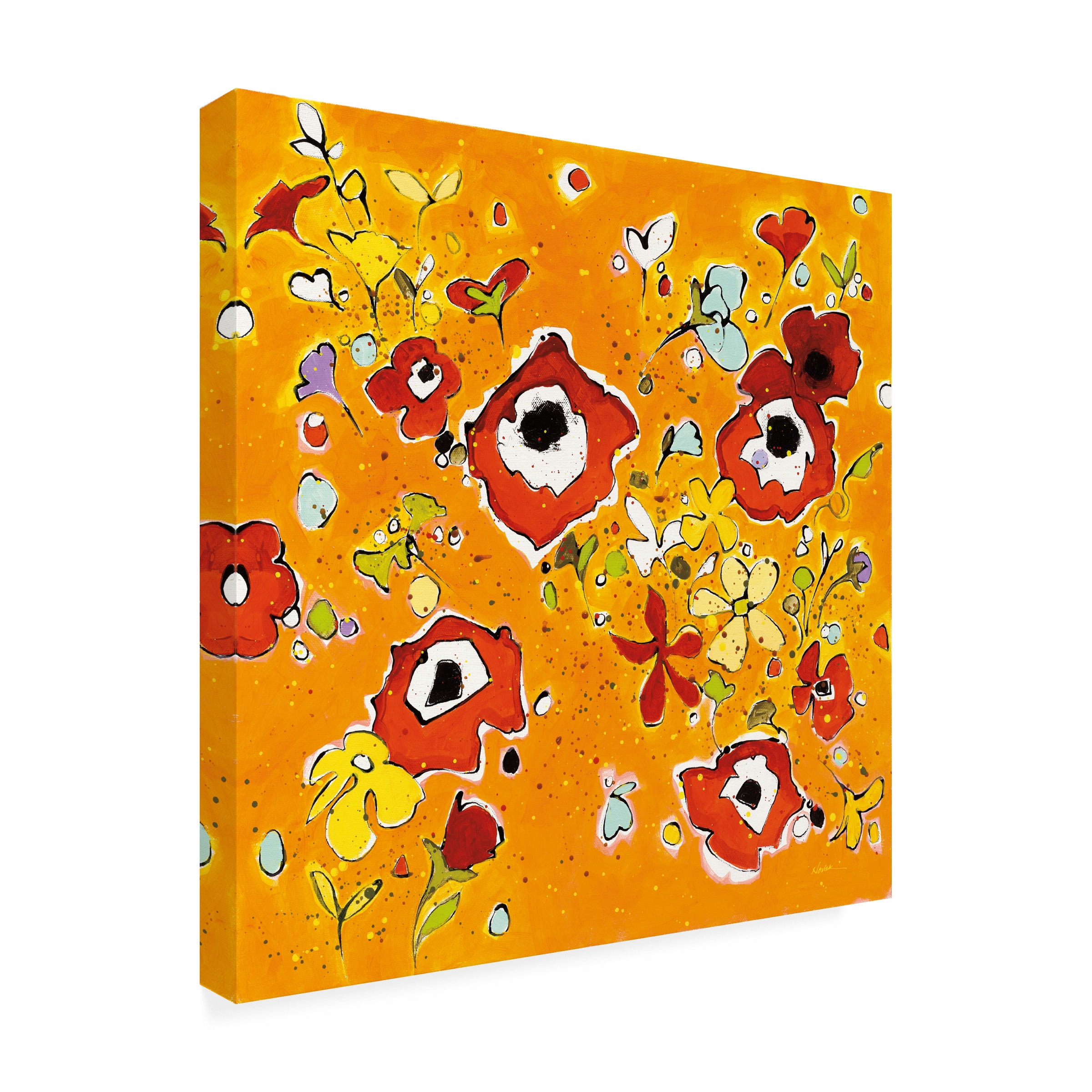 Shirley Novak 'Fleur Amusement' Canvas Art