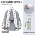 thumbnail image 5 of Cute Dogs Backpack for School,Cute School Bag,Schoolbag with Adjustable Shoulder Straps & Padded Back,13.4"x11"x4.7", 5 of 6