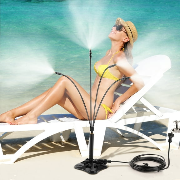 Stand Misters for Outside Patio,Upgraded 26FT Stand Misting Cooling System for Outdoor Patio,Portable Standing Misters for Outside Outdoor Patio, Garden Watering, Pet Cooling, Kids Water Playing