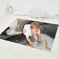 thumbnail image 2 of Black and Gold Marble Glitter Splashes Pattern Blanket,Comfortable Soft Flannel Throw Blanket,All Season,Warm Lightweight Blankets for Sofa Bed Couch Living Room Chair,30"x40", 2 of 4