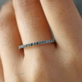 thumbnail image 5 of Blue Topaz Full Eternity Ring, 925 Sterling Silver Dainty Band, Promise Band, Micro Pave Set Thin Eterntiy Band, Gift For Her, 5 of 5