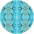 thumbnail image 1 of Ahgly Company Indoor Round Patterned Dark Turquoise Green Area Rugs, 4' Round, 1 of 6