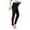 Black, variant on AWZXDE Women's High Waist Stretchy Yoga Leggings Solid Color Comfortable for Casual Wear and Exercise with High Elasticity Everyday Use Dark Purple,L