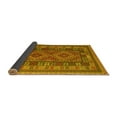 thumbnail image 2 of Ahgly Company Indoor Square Oriental Yellow Traditional Area Rugs, 7' Square, 2 of 4