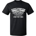 thumbnail image 2 of OXI T-Shirt - Don't Confuse My Personality, Basic Casual T-Shirt for Men's and Women Fleece T-Shirt Short Sleeve - Dark Heather Large, 2 of 3