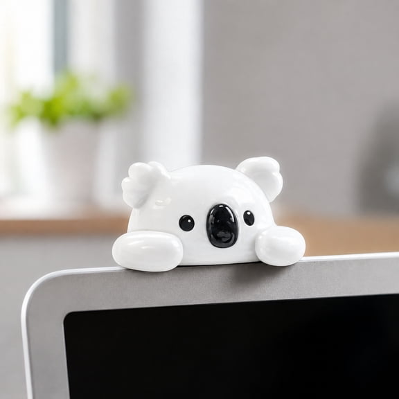 Mini Desktop Figurines, Cute Animal Ornaments for Monitor Edge and Desk, Kawaii Plastic Statues for Office and Home Decor, Tiny Collectible Accessories