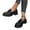 Black, variant on YOUYEDIAN Loafers for Women Fashion Slip On Round Toe Versatile Solid Color Platform Flats Casual Comfy Outdoor Shoes