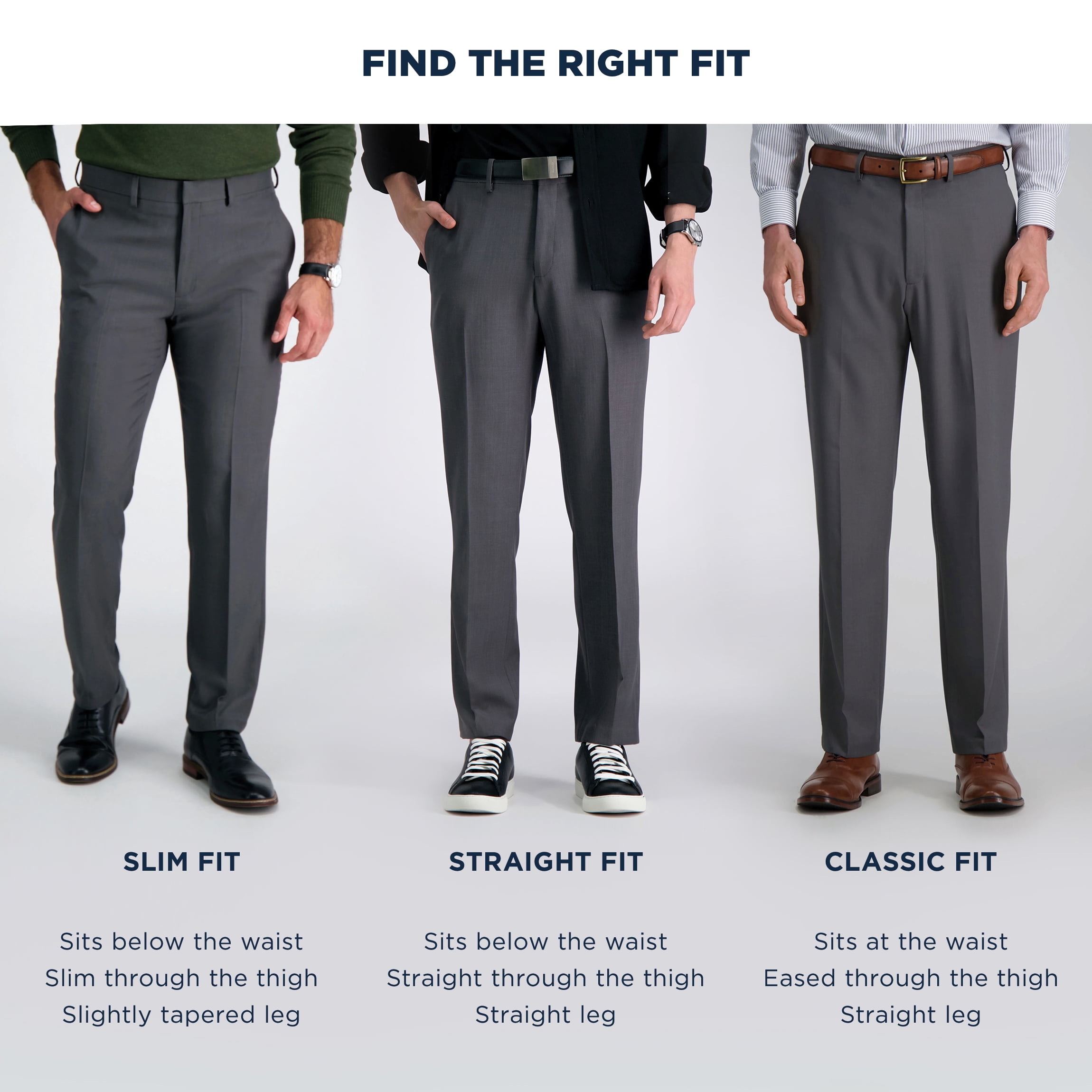 Haggar Men's E-CLO Stria Flat Front Dress Pant Classic Fit, Sizes 32x30-44x32