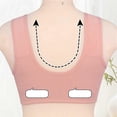 thumbnail image 4 of 2Pcs Women's Front Closure Bra Convenient Snap Sleep Bra Comfortable Easy Close Sports Bras With Padded For Middle Aged, 4 of 5