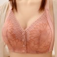 thumbnail image 2 of New summer arrivals SMihono Daisy Bras for Women No Underwire Front Closure Comfort Comfort Full Coverage Snap Closing Senior Bra with Extender Red XXXL, 2 of 3
