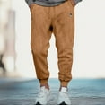 thumbnail image 5 of Dalix Astronaut Embroidery Washed Midweight Jogger Fleece Sweatpants Soft Lounge Pant Drawstring Waistband Pockets Mens in Camel XL X-Large, 5 of 5