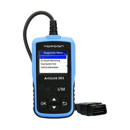 Auto Code Reader TOPDON AL201 OBD2 Scanner Car Diagnostic Tool Full OBDII Functions Scan Tool for I/M Emission Test On-board Monitoring and Turning off MIL(Check Engine