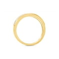 thumbnail image 5 of 1/7 CT Round & Baguette Cut White Cubic Zirconia Miligrain Engagement Band Ring In 14K Yellow Gold Plated Sterling Silver (Color: White, Clarity: VVS1-VVS2, 0.15 Cttw) -7.5, 5 of 7