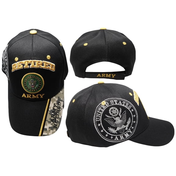 US Army Logo Veteran Cap USA Hat U.S. Military Retired Armed Forces Vet Patriot