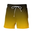 thumbnail image 4 of ibuvkizy Shorts Men,Athletic Shorts for Men Gradient Printing Hawaiian Special Print Beach Casual Trouser Shorts Pants Gold,XL, 4 of 9