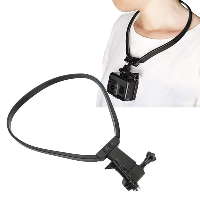 Soporte de Cuello de Cámara, retrálilo Libere sus manos anchas compatibilidad Selfie Monte de Cuello ABS LIGERO DE BLOQUEO PARABACIÓN DE VIDEO