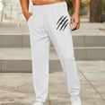thumbnail image 5 of Awdenio Mens Pants Printed Wide Leg Drawstring Waist Loose Sweatpants with Pockets, 5 of 8