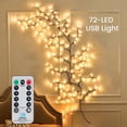 thumbnail image 7 of Warm White LED Branch Light Decorative Night Light, 72 Bulb USB Powered Remote Wall Lamp, Cozy Bedroom Ambiance Aesthetic Indoor Room Decor, 7 of 7