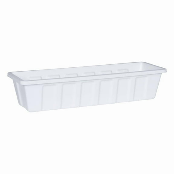 Root & Vessel Poly-Pro Flower Box / Liner, White, 24"