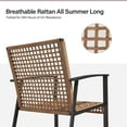thumbnail image 3 of LAUSAINT HOME Outdoor Wicker Chair, Patio PE Rattan Chair with Beige Cushions, 2 PCS, 3 of 9