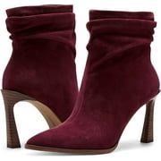 Vince Camuto Womens Presindal Pointy Toe Bootie Ankle Boot 7 Fired Brick