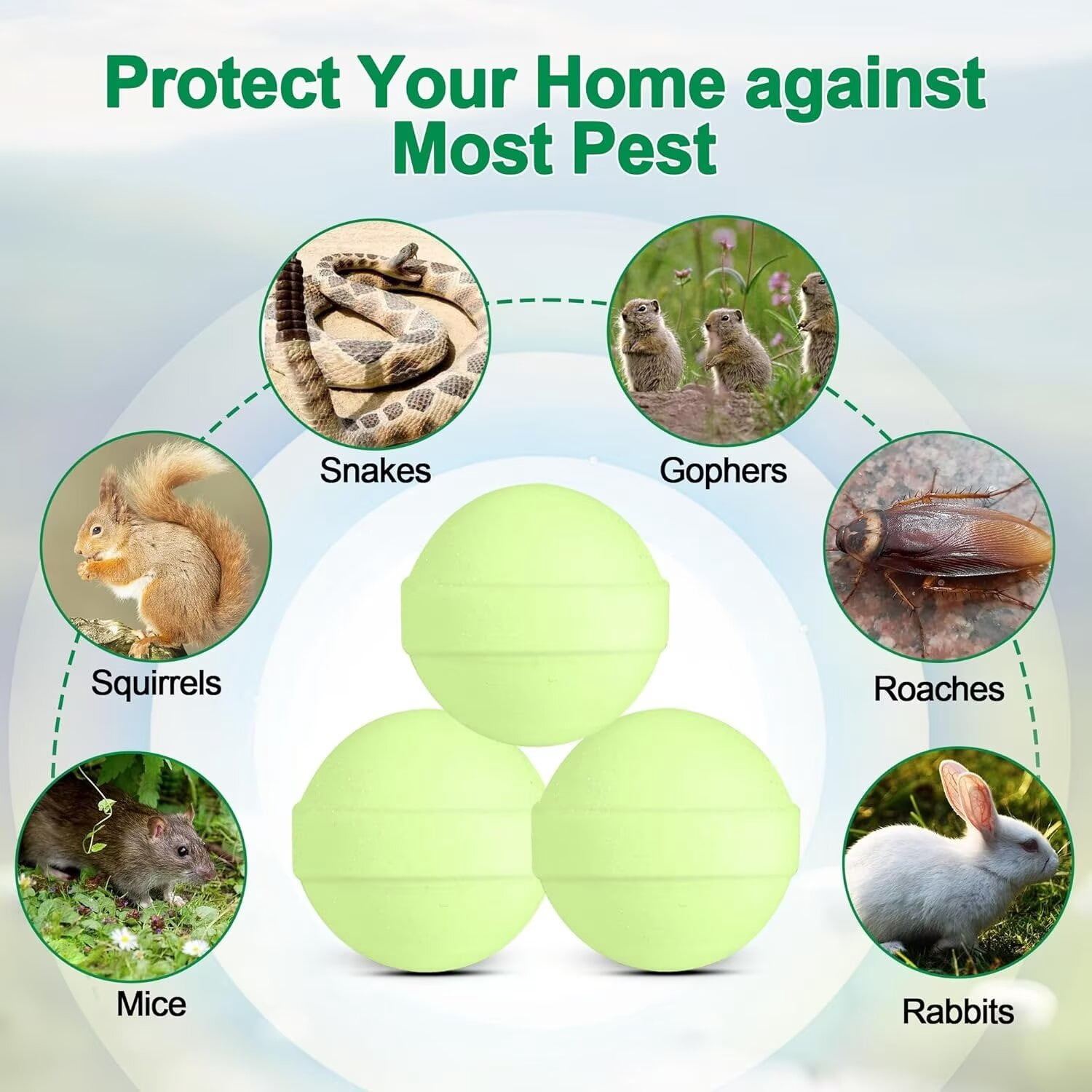 20Pcs Rodent Mice Repellent, Peppermint Oil Mouse Repellent Balls for Rats Mouse Deterrent, Keep Rat Mice Mouse Rodent Out of Indoor House Outdoor Car Engines RV Garage, Safe for Humans & Pets