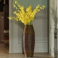 thumbnail image 3 of Antique Cylinder Style Floor Vase For Entryway or Living Room, Bamboo Rope, Brown 26" Tall, 3 of 8