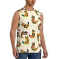 thumbnail image 2 of Uemuo Boho Chicken Pattern Men's Sleeveless T-Shirt,Muscle Athletic Tank Top, Moisture-wicking Quick-dry Breathable Classic Tee Top for Gym Run Outdoor Sports-Large, 2 of 8