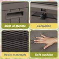 thumbnail image 4 of Homall 100-Gallon Outdoor Resin Deck Box for All-Weather Use Lockable Waterproof Storage Solution with Cushion Storage,Dark Brown, 4 of 7