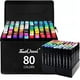 thumbnail image 1 of Marcadores Doble Punta Plumones Punta IFORU 80 Colores, 1 of 4