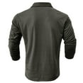 thumbnail image 6 of BiZtdJrK Collared T-shirt for Mens Slim Fit Polos Shirts Lightweight Basic Long Sleeve Casual Work Shirts with Pocket Gray XXL, 6 of 7