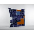 thumbnail image 2 of Amrita Sen Square Patches Double Sided Suede Pillow, Zippered, Navy, 2 of 5