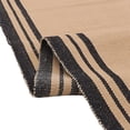 thumbnail image 4 of Mainstays Handwoven Woven Stripes Runner Rug, Black and Beige, 22" x 72" Antiskid Backing, 4 of 7