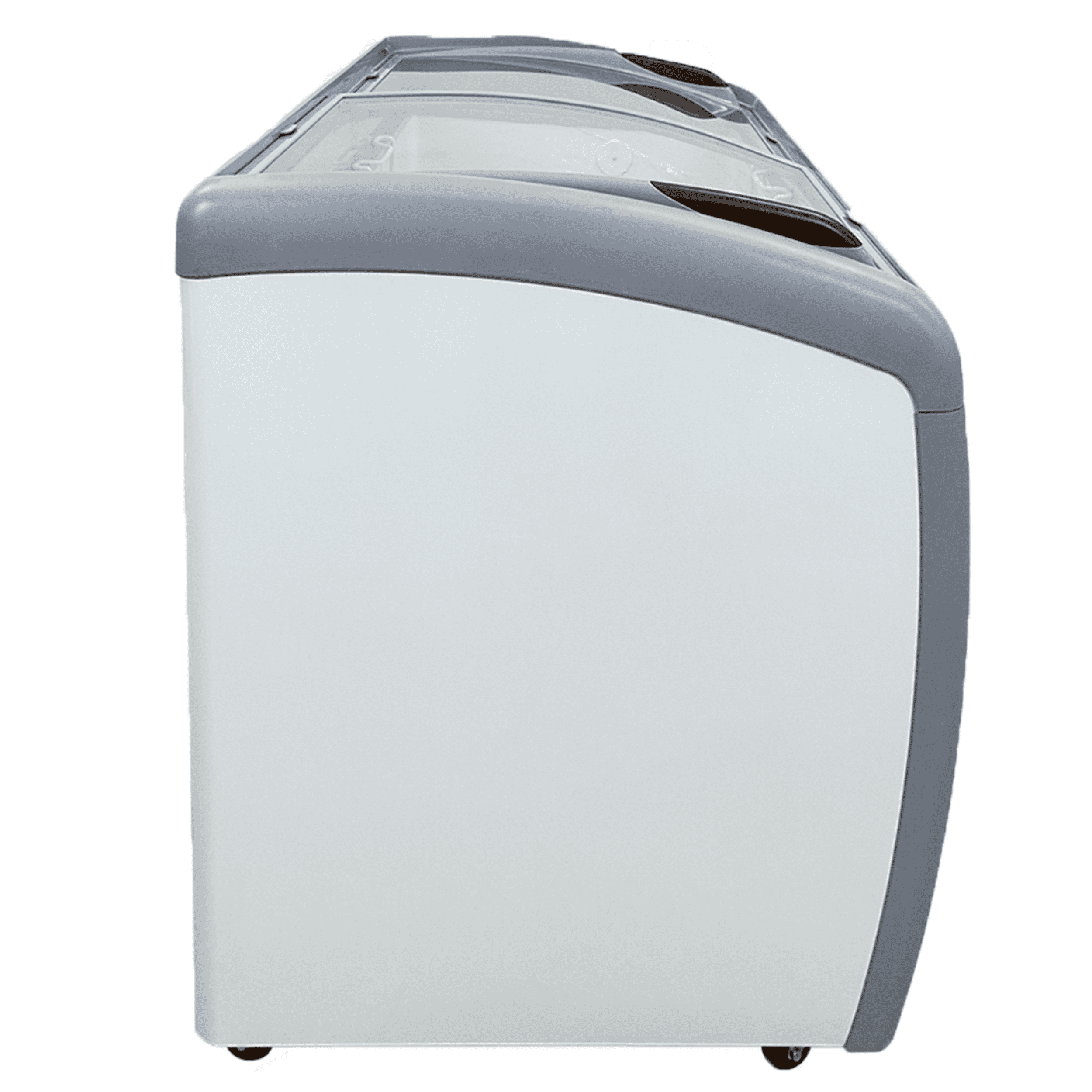 NSF 60 in. W 11.7 Cu. ft. Commercial Freezer, Curved Glass Door Display Chest Freezer in White