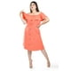thumbnail image 1 of Vestido campesino con botones Roman Fashion /Tallas Extras, 006 (Coral) coral 36, 1 of 6