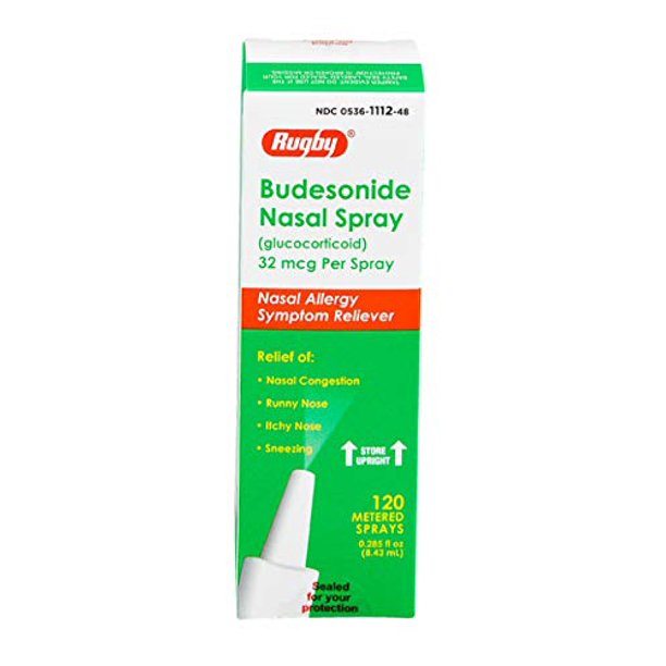 BUDESONIDE Nasal Spray, Budesonide (glucocorticoid) 32 mcg Per Spray, 8