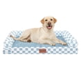 thumbnail image 1 of Cama grande para perros NANUYA de espuma ortopédica impermeable azul, 1 of 7