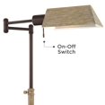 thumbnail image 4 of Regency Hill Rustic Farmhouse Swing Arm Pharmacy Floor Lamp 54" Tall Bronze Faux Wood Adjustable Height Living Room Reading Bedroom Office, 4 of 9