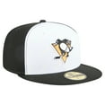 thumbnail image 3 of Men's New Era White/Black Pittsburgh Penguins Repeat Two-Tone 59FIFTY Fitted Hat, 3 of 5
