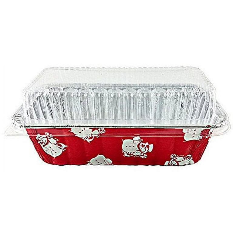 Disposable Aluminum Foil Tin Box,Cute Mini Loaf Pans with Clear