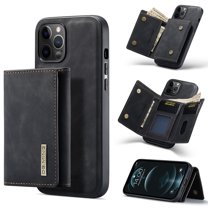 Allytech Case for iPhone 11, Premium PU Leather Microfiber Lining Credit Card Holder Cash Pocket Double Magnetic Closure Detachable Wallet Case Cover for iPhone 11 6.1 inch 2019, Black