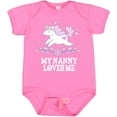 thumbnail image 3 of Inktastic My Nanny Loves Me Girl Unicorn Girls Baby Bodysuit, 3 of 5