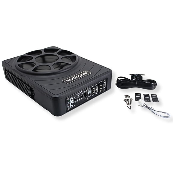Audiopipe 10" Low Profile Amplified Subwoofer 250W RMS w/ Bass Knob APLP-1030