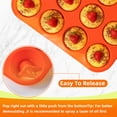 thumbnail image 4 of SUSWIM 2 Pack Silicone Muffin Pan & Cupcake Pans for Baking - 12 Cup Regular Size Egg Bites Molds （0range）, 4 of 6
