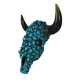 thumbnail image 6 of Southwest Steer Bison Bull Cow Skull With Mosaic Turquoise Rocks Wall Decor, 6 of 9